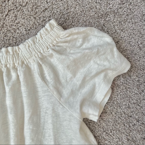 5/$35🍑 Like-New WILFRED 100% Linen Cream Sartre Top - Picture 8 of 11